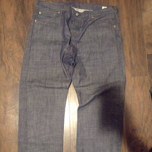 Levi's 501 38x30 white oak cone denim straight leg washed black jeans